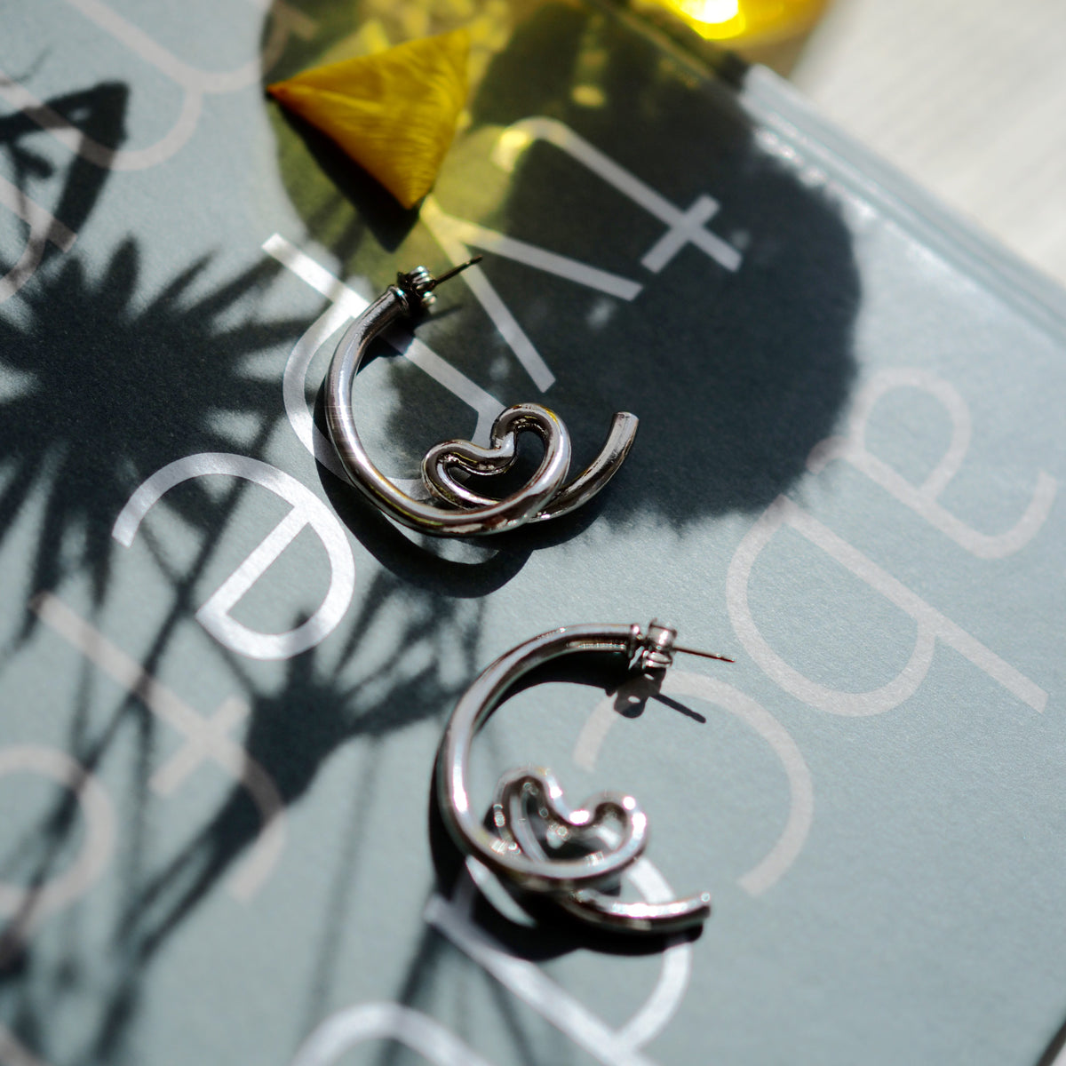 Hoop Heart Studs/Clip-on Earrings