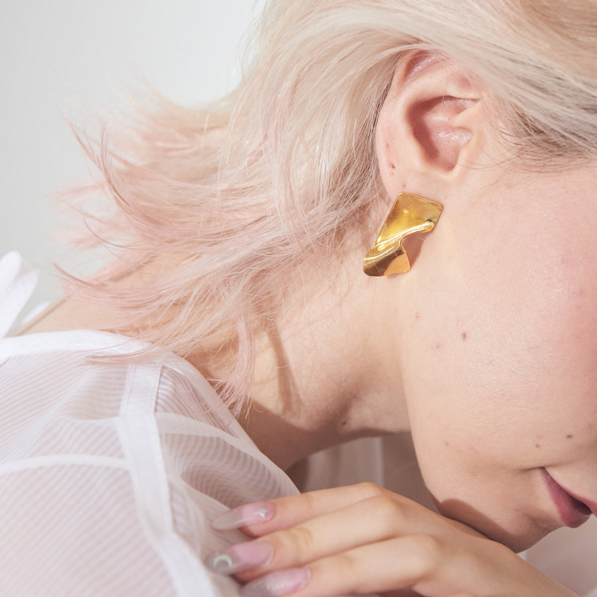 Fold Studs/Clip-on Earrings