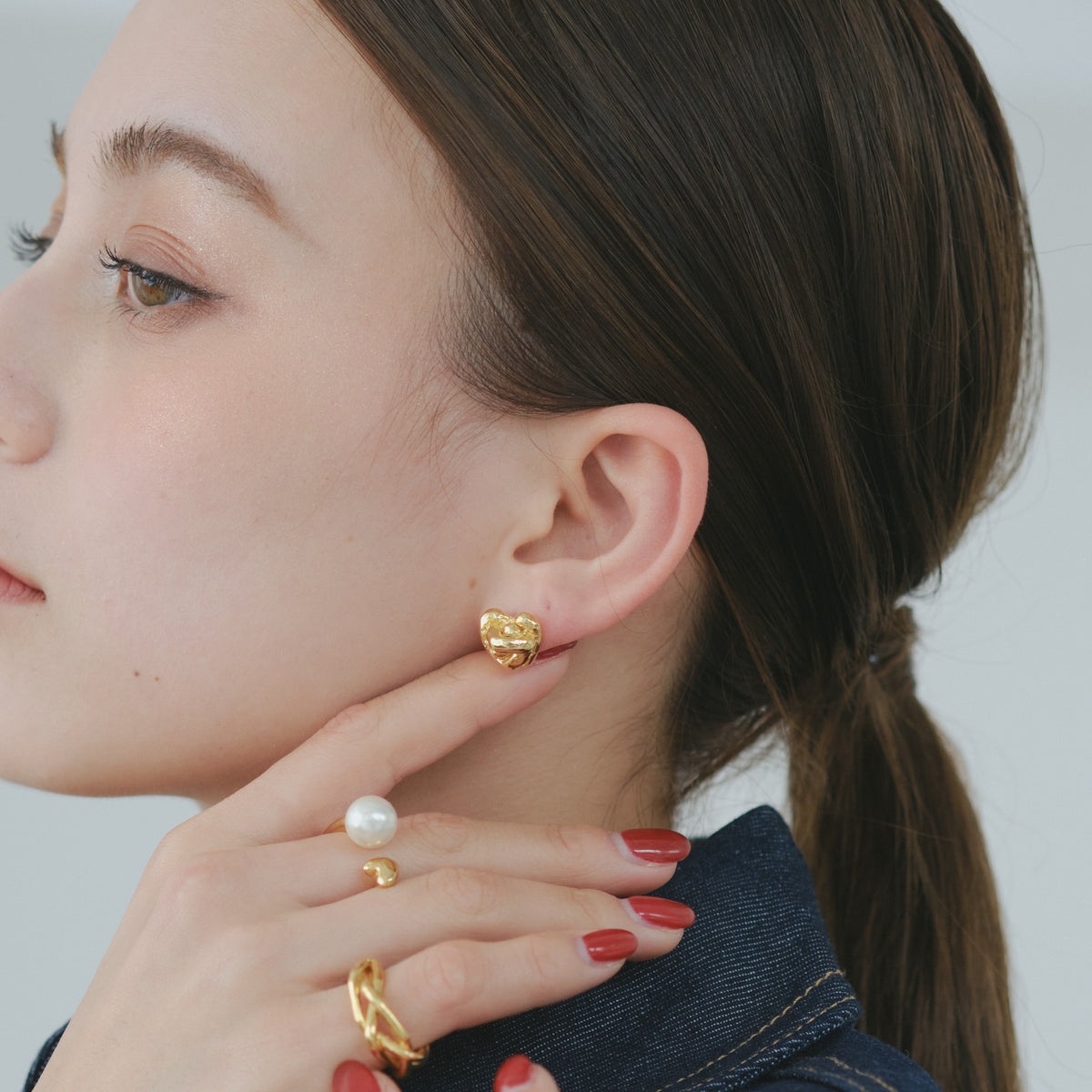Knot Heart Pierce/Earrings