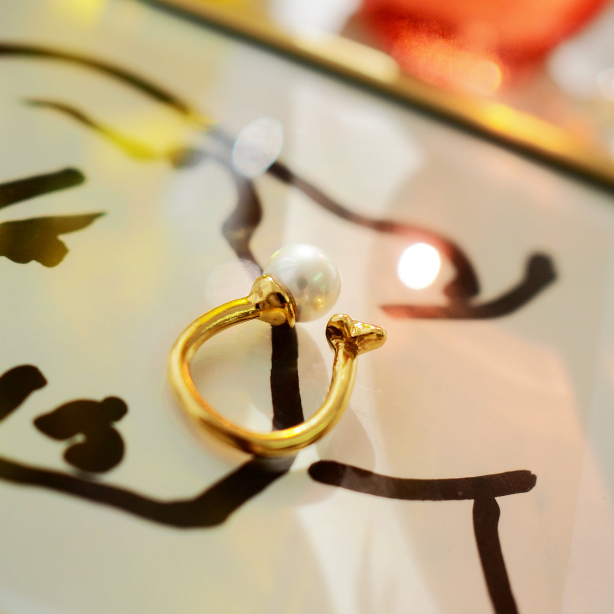Pearl Heart Ring